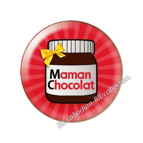 Cabochon résine a coller 25 mm maman al13