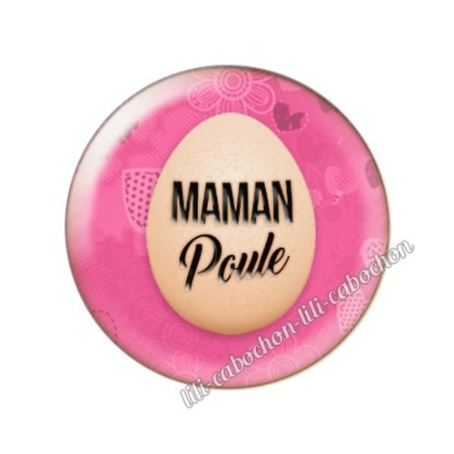 Cabochon résine a coller 25 mm maman al15