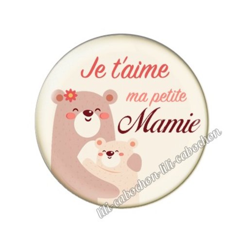 Cabochon résine a coller 25 mm mamie al16