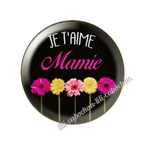 Cabochon résine a coller 25 mm mamie al17