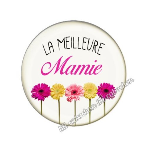 Cabochon résine a coller 25 mm mamie al19