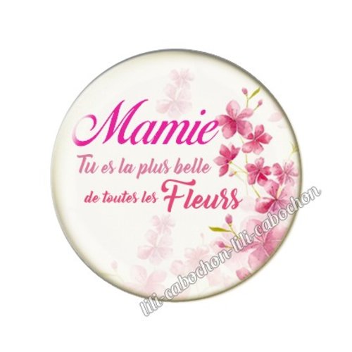 Cabochon résine a coller 25 mm mamie al22