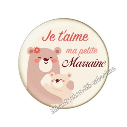 Cabochon résine a coller 25 mm marraine al25