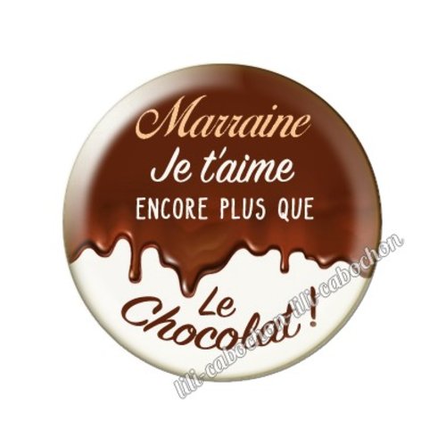 Cabochon résine a coller 25 mm marraine al26