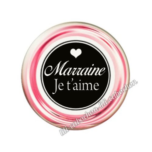 Cabochon résine a coller 25 mm marraine al29