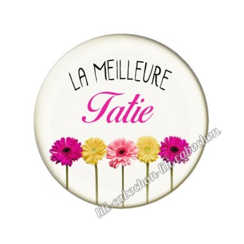 Cabochon résine a coller 25 mm tatie a43