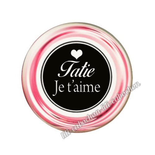 Cabochon résine a coller 25 mm tatie a44