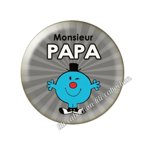 Cabochon résine a coller 25 mm papa a50