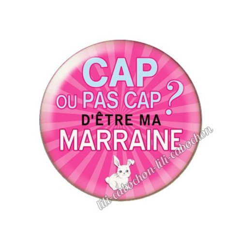 Cabochon résine a coller 25 mm marraine am31