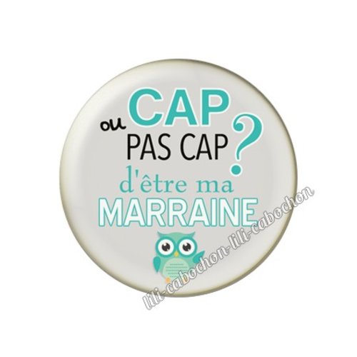 Cabochon résine a coller 25 mm marraine am32