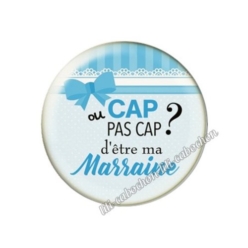 Cabochon résine a coller 25 mm marraine am33