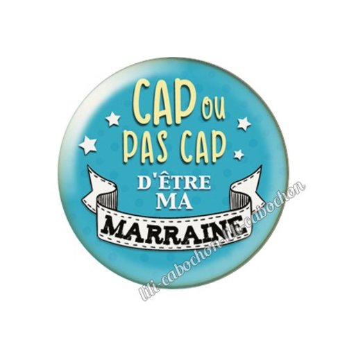 Cabochon résine a coller 25 mm marraine am35