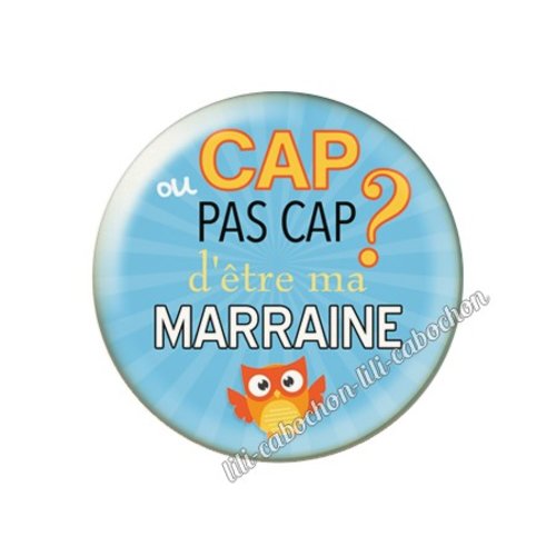 Cabochon résine a coller 25 mm marraine am37