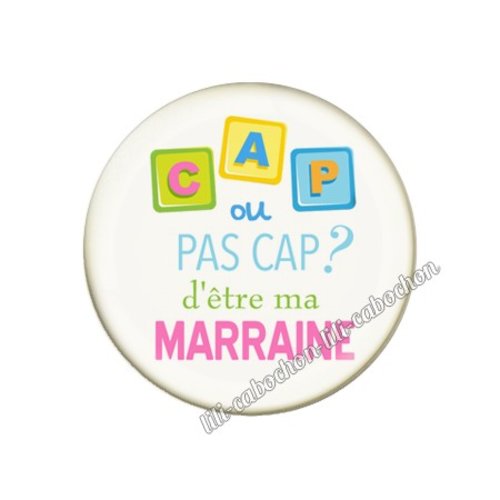 Cabochon résine a coller 25 mm marraine am38