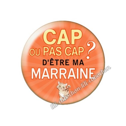 Cabochon résine a coller 25 mm marraine am39