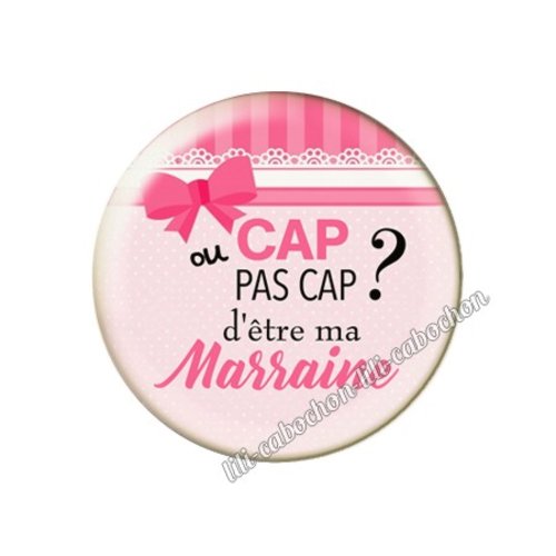 Cabochon résine a coller 25 mm marraine am40