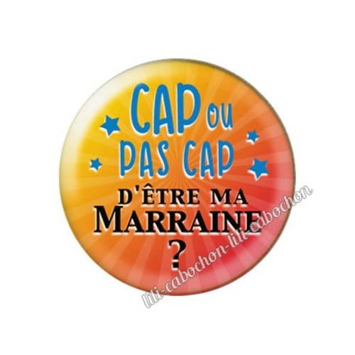 Cabochon résine a coller 25 mm marraine am41