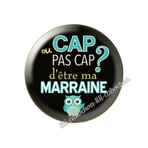 Cabochon résine a coller 25 mm marraine am42