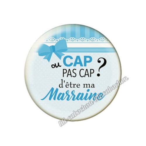 Cabochon résine a coller 25 mm marraine am44