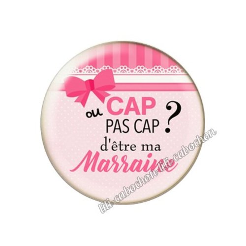 Cabochon résine a coller 25 mm marraine am45