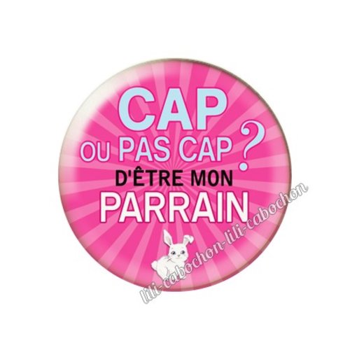 Cabochon résine a coller 25 mm parrain am46