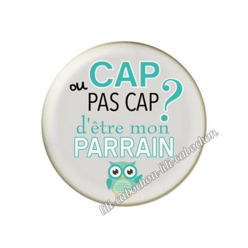 Cabochon résine a coller 25 mm parrain am47