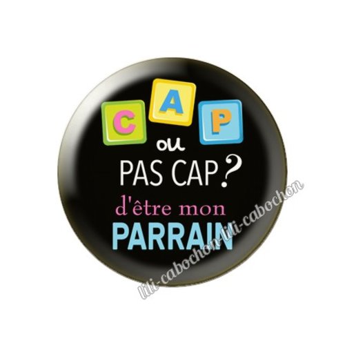 Cabochon résine a coller 25 mm parrain am49