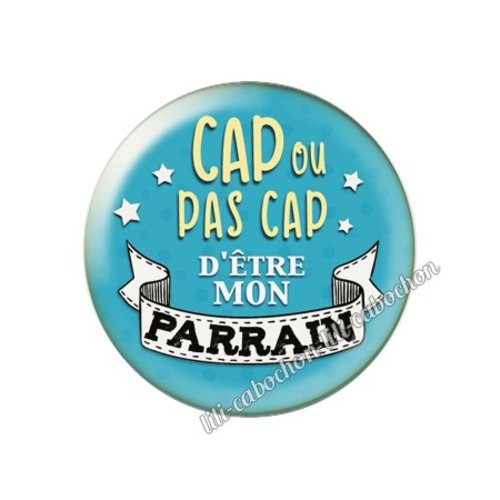 Cabochon résine a coller 25 mm parrain am50