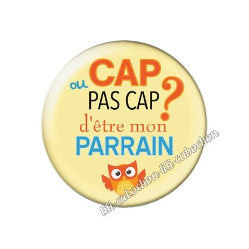 Cabochon résine a coller 25 mm parrain am51