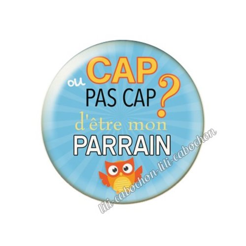 Cabochon résine a coller 25 mm parrain am52