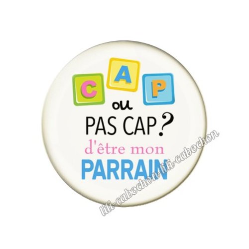 Cabochon résine a coller 25 mm parrain am53