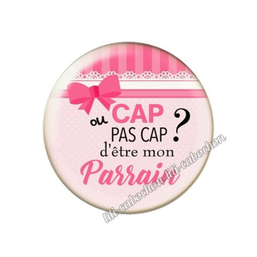 Cabochon résine a coller 25 mm parrain am55