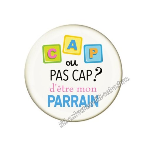 Cabochon résine a coller 25 mm parrain am58