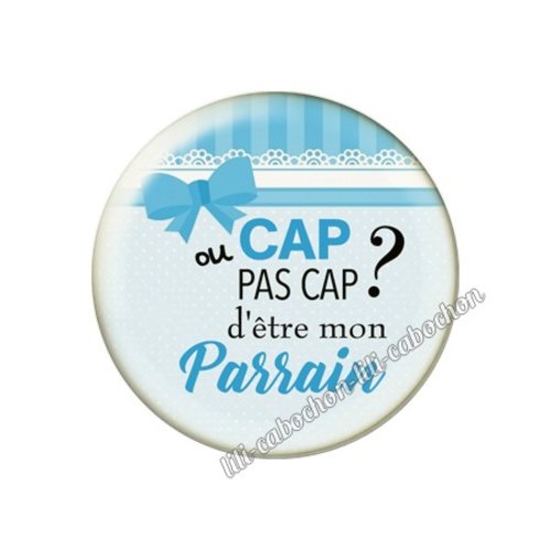 Cabochon résine a coller 25 mm parrain am59