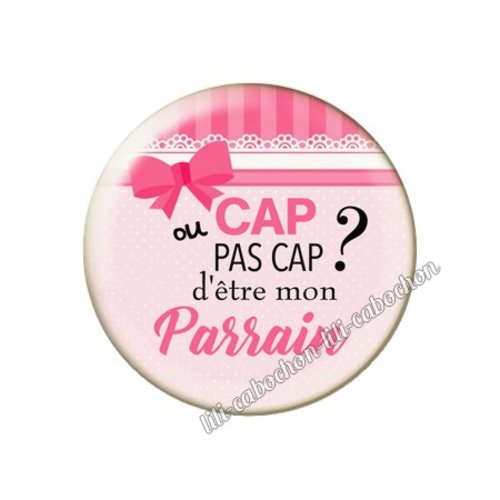 Cabochon résine a coller 25 mm parrain am60