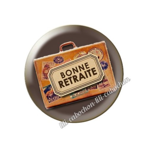 Cabochon résine a coller 25 mm retraite am66