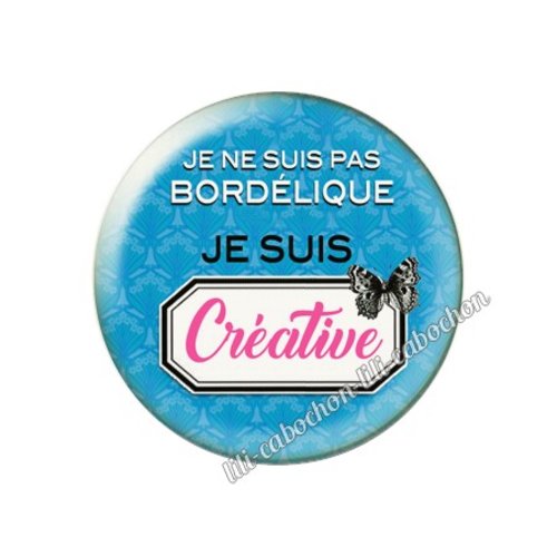 Cabochon résine a coller 25 mm créative am78