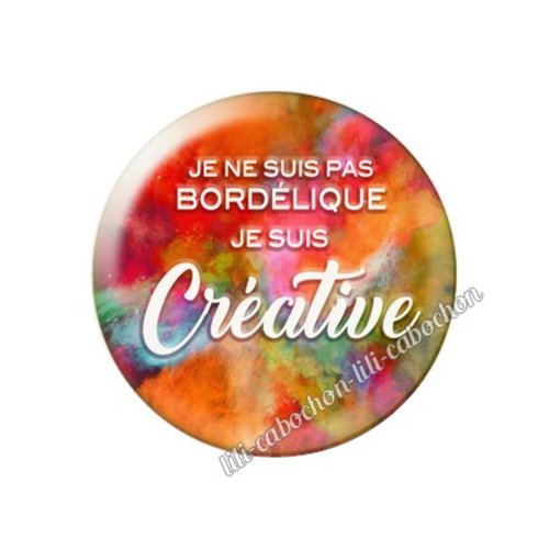 Cabochon résine a coller 25 mm créative am84