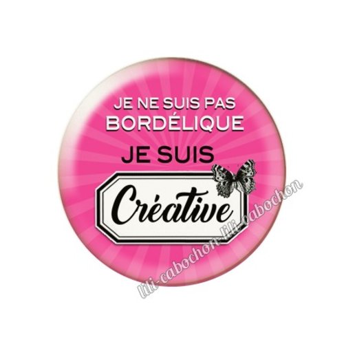 Cabochon résine a coller 25 mm créative am86