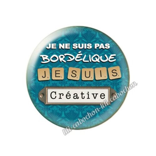 Cabochon résine a coller 25 mm créative am87