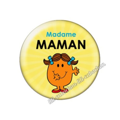 Cabochon résine a coller 25 mm maman am91