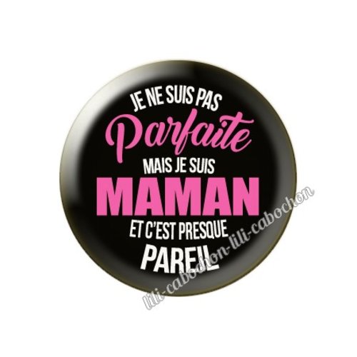 Cabochon résine a coller 25 mm maman am92