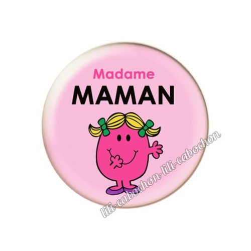 Cabochon résine a coller 25 mm maman am93