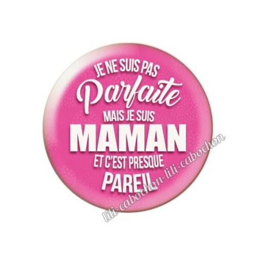 Cabochon résine a coller 25 mm maman am94