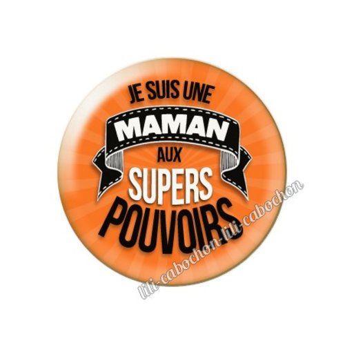 Cabochon résine a coller 25 mm maman am95