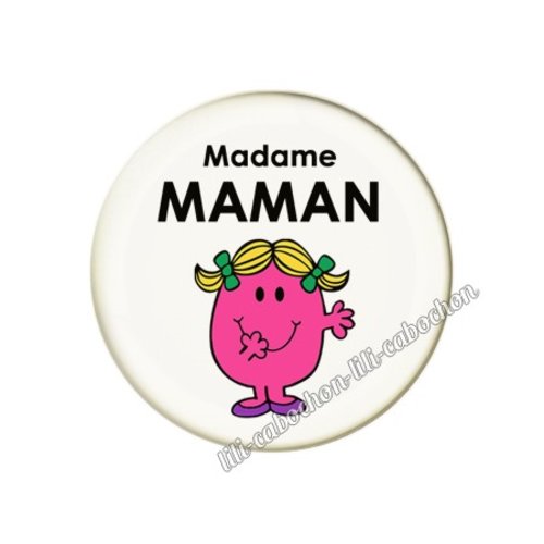 Cabochon résine a coller 25 mm maman am97