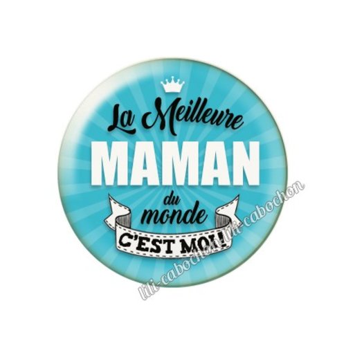 Cabochon résine a coller 25 mm maman am98