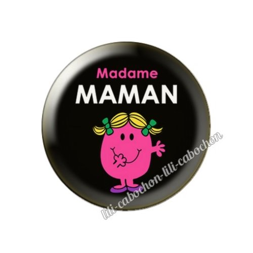 Cabochon résine a coller 25 mm maman am99