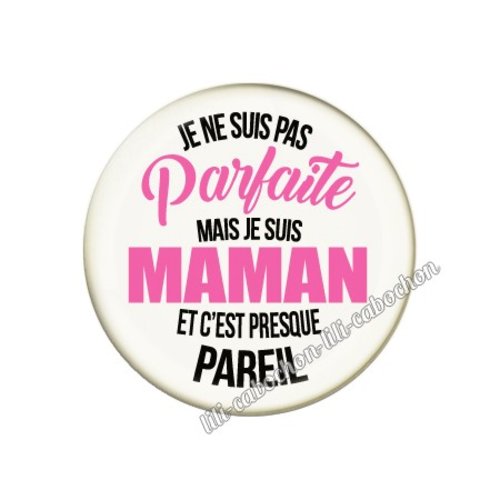 Cabochon résine a coller 25 mm maman am105