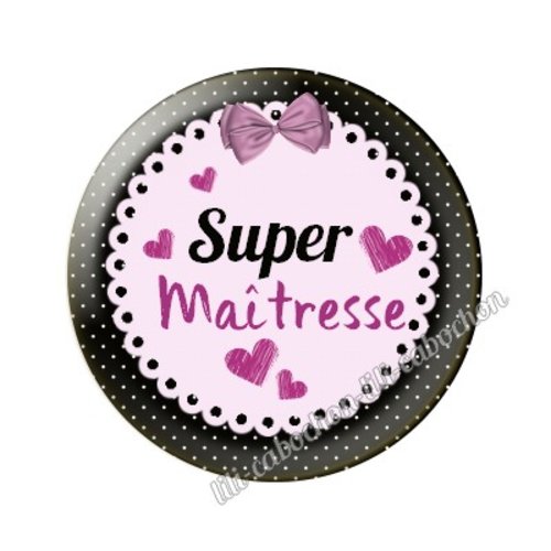 Cabochon résine a coller 25 mm maîtresse mtr1